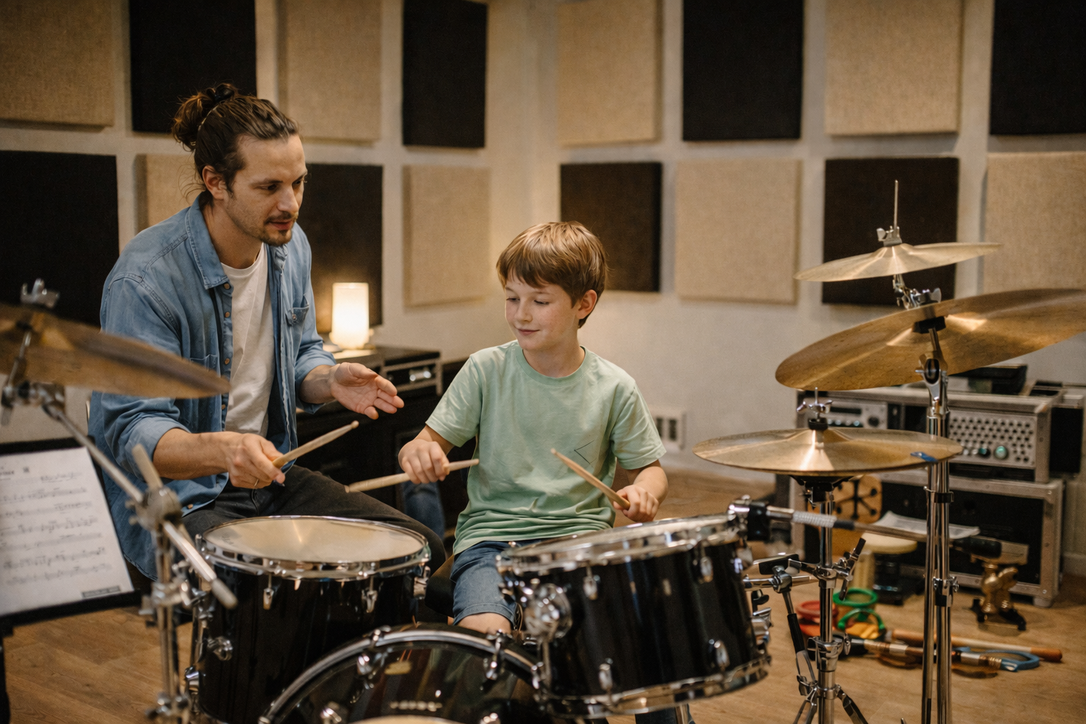 schlagzeugunterricht im modernen studio